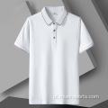 Lapela de camiseta de manga curta de algodão fina
